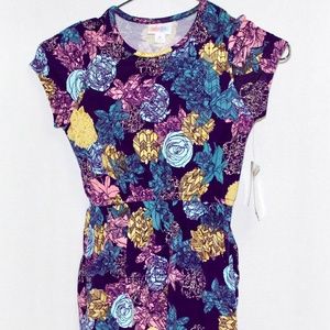 NWT LuLaRoe Girls Purple Floral Dress
